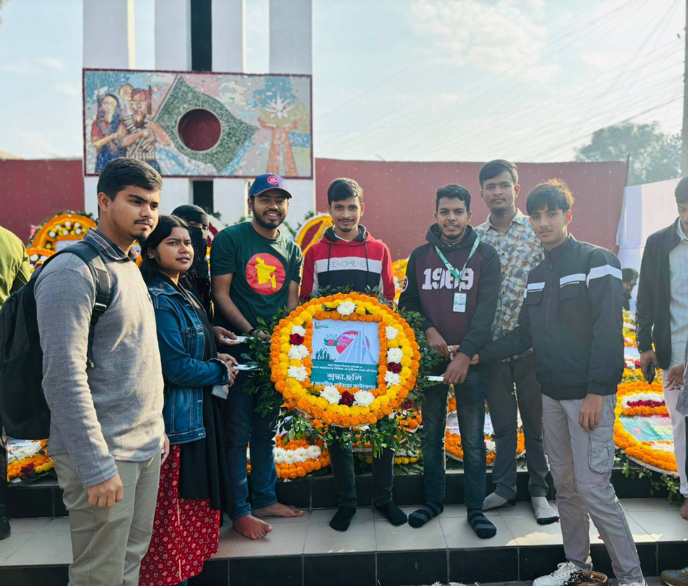 Tribute by Srijonshil Gaibandha on the Great Victory Day in Gaibandha