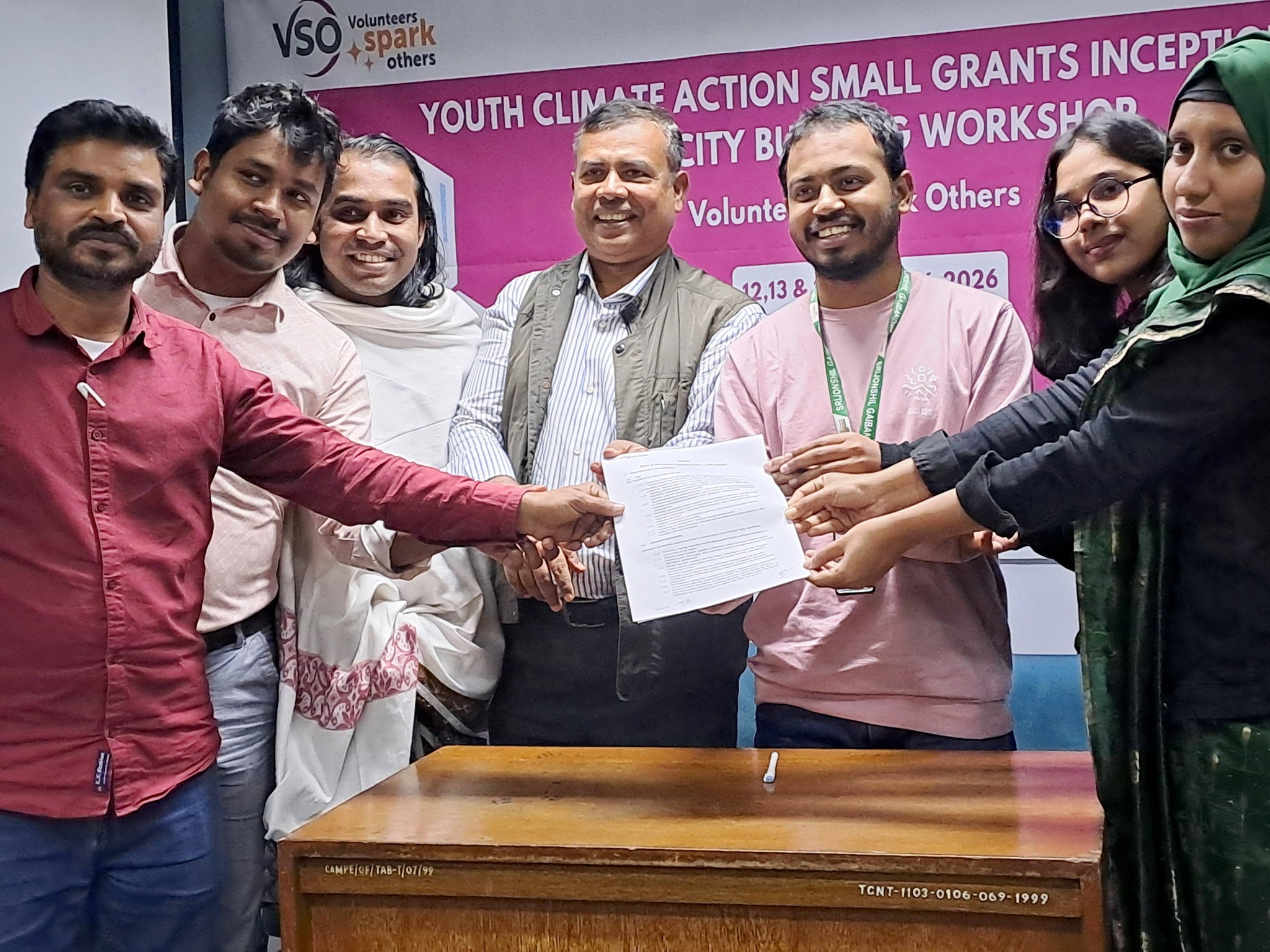 Srijonshil Gaibandha Signs MoU under VSO Bangladesh’s Youth Climate Action Small Grants