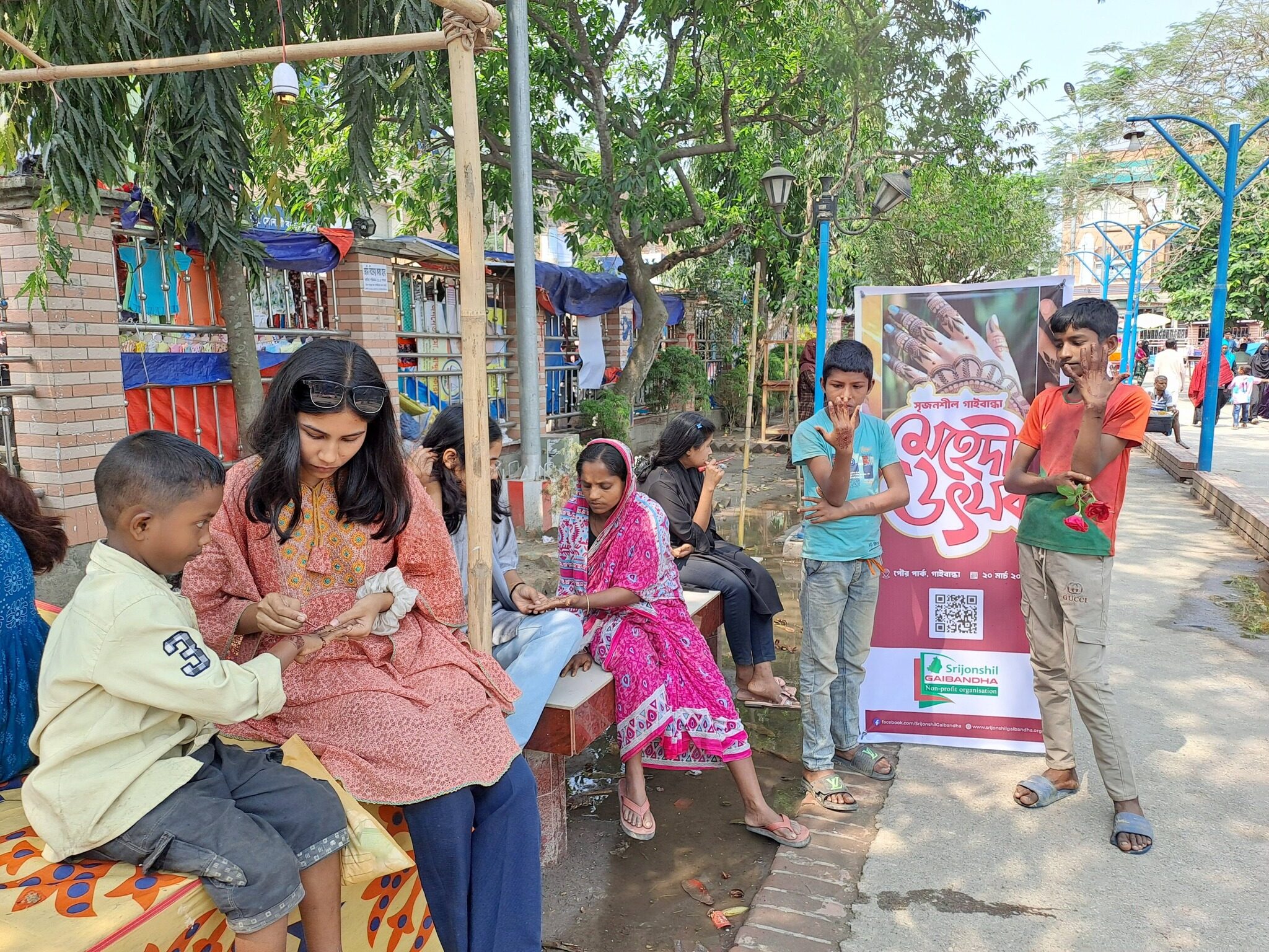 Mehendi Festival Held by Srijonshil Gaibandha