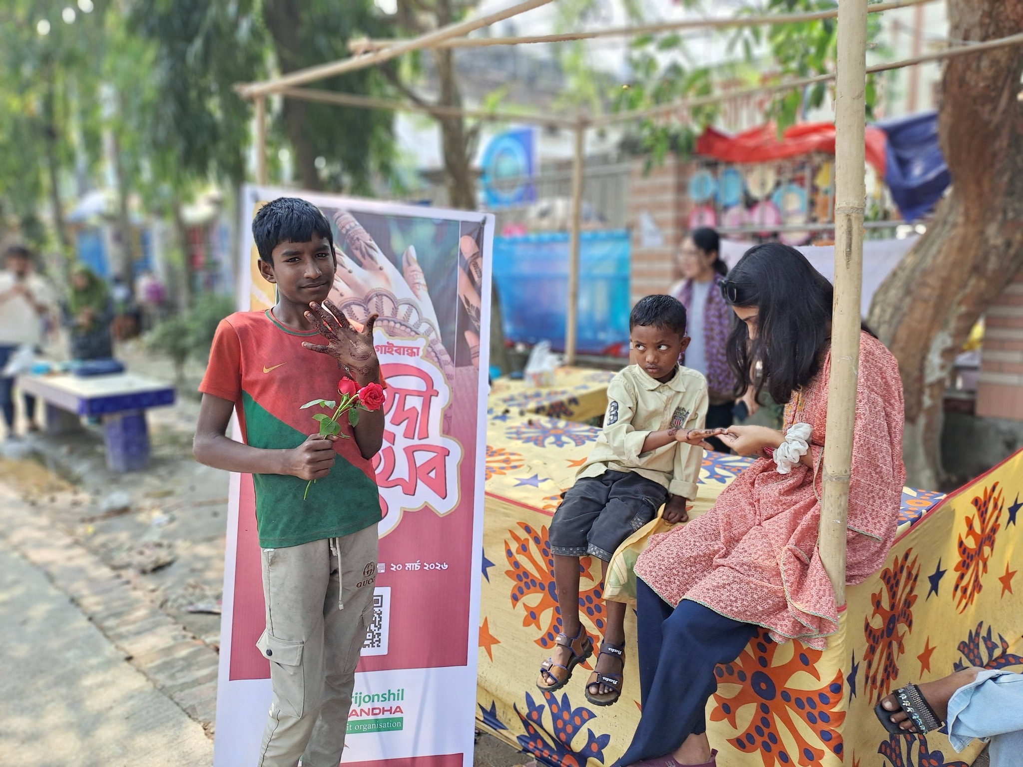 Mehendi Festival Held by Srijonshil Gaibandha